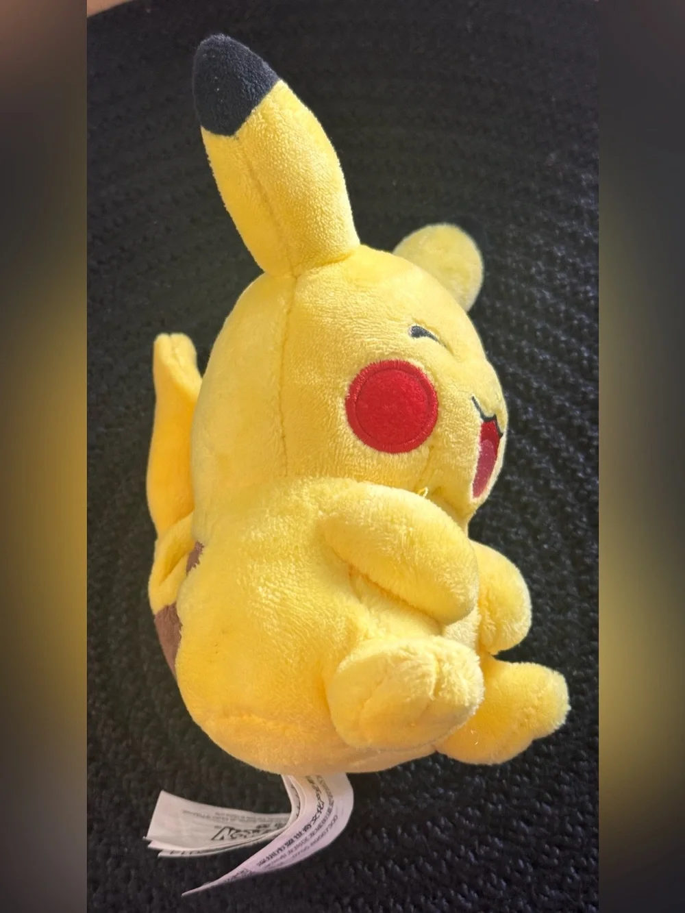 Pokemon Yellow Pikachu Plush Keychain with Red Cheeks& Black Ear Tips from 1997